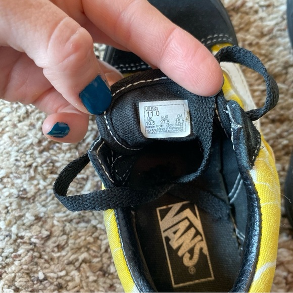 Vans Kids Old Skool Trainers / Glow Lightning Black Kids Size 11 - Picture 4 of 6